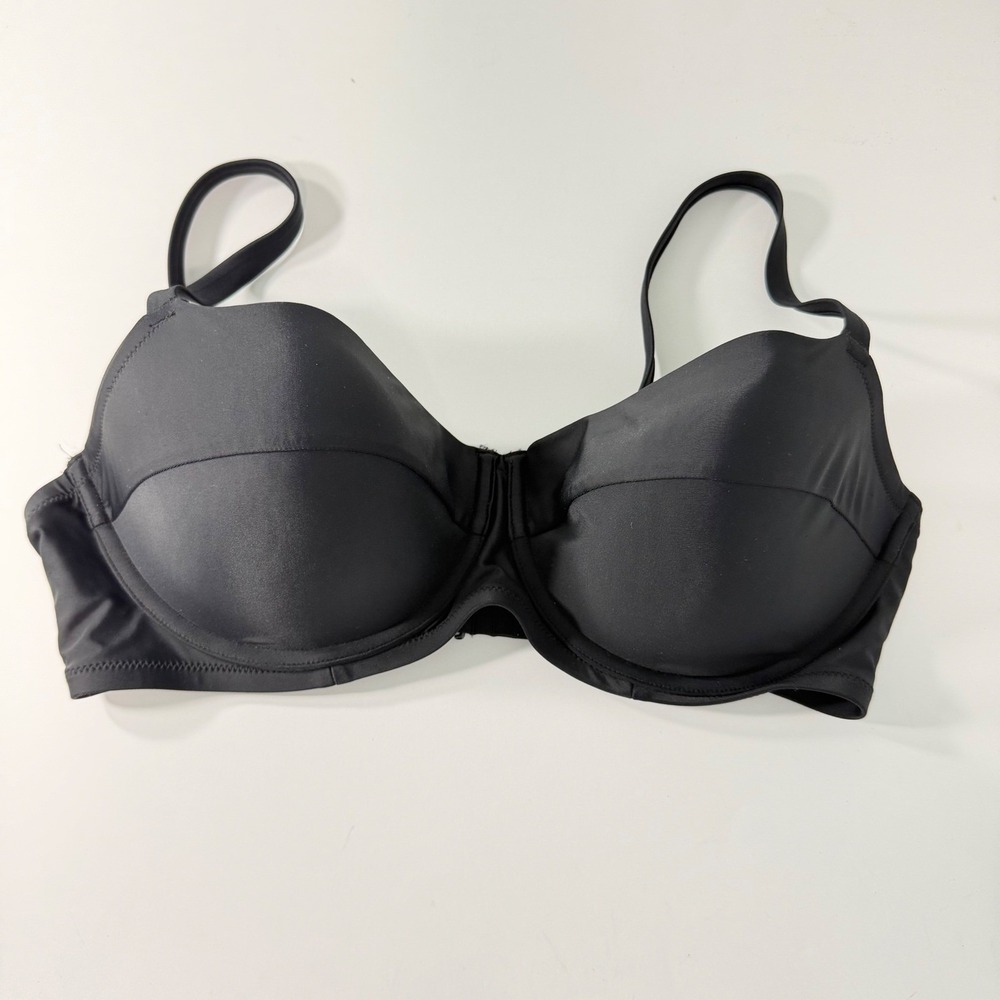 Aerie‎ Black Lightly Lined Underwire Bikini Top 38DD NWT